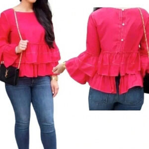 Club Monaco Jamia Silk Tiered Top